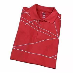 Francois Morellet Uniqlo Size M SPRZ NY Men's Red Polo Short Sleeve Geometric